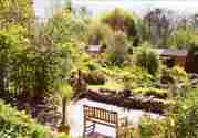 Seating terrace in garden